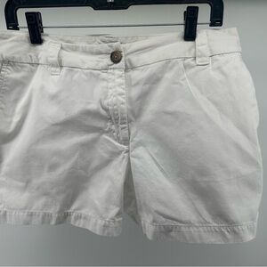 Lands' End White Bermuda Shorts Classic Cotton Blend